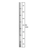 Rustfri stål Baluster Rør med 1 rk. à 6 stk.  5 mm gevind monteringshuller for montering af medløbere, værn stænger