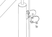 hjørne baluster, færdig med 8 mm gevind huller for montering af glasholdere