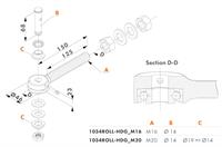 Varmgalvaniseret lejebøjle til 3D- og 4D-hængsler - Eyebolt M16