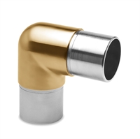 Vinkel skarp 90 ° Ø 38,1 mm (1,5 tommer) Mat messing look model : 303