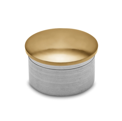 Endeafslutning, afrundet, Ø 19,0 mm Mat messing look model : 729