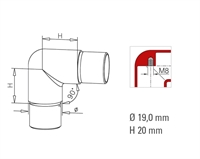 Flush buet 90 ° model 303