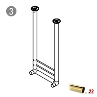 Højre ende indlæg til glasholder model 430, Ø 38,1 mm (1,5 tommer)  