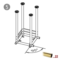 90 ° Hjørne indlæg til glashylde model 430, Ø 38,1 mm (1,5 tommer)     