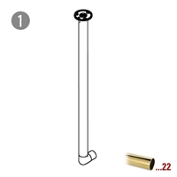 Ende indlæg til glasholder model 434, Ø 38,1 mm (1,5 tommer)       