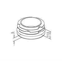 Endeafslutning, plast, model : 108