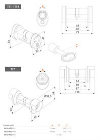 Locinox T14 mm 3-kant cylinder