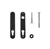 Dækskjold blind - Anodiseret aluminium (Sort)