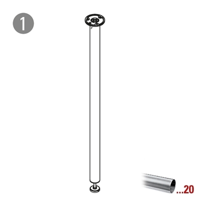 Indlæg til glas hylde model 410, Ø 38,1 mm (1,5 tommer)   