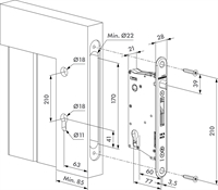 Locinox EIGHTYLOCK indsatslås skitse