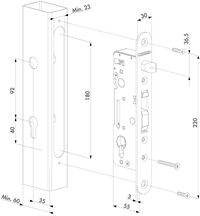 Locinox H-Metal stregtegning