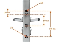 Locinox overflademonteret låsekasse til 10 mm (Sort) forfra