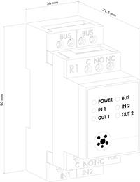 SWITCHSTONE STD 2- kanals relæmodul 