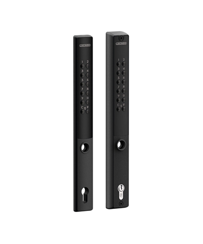 kodelås fra locinox VERA, til indsatslåse med tastatur i begge sider i sort