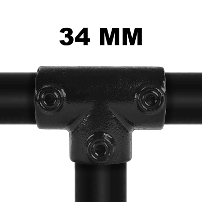 RØR Clamps, gelænder - rækværk, samle fitting`s til Ø 1 - 34mm Ø Sorte ...