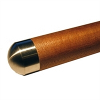 Mahogni træhåndliste Ø45mm med buet endebeslag