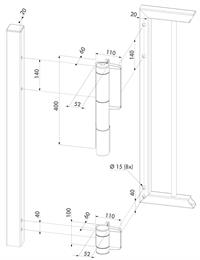 Locinox Mammoth-180gr portlukker RAL9005 Sort