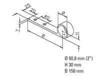 GELÆNDER BESLAG, MODEL 105