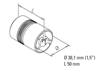 Samlestykke til rør, Ø 38,1 mm (1,5 tommer) model : 790  